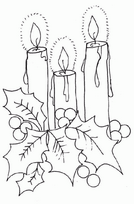 coloriage bougies de noel